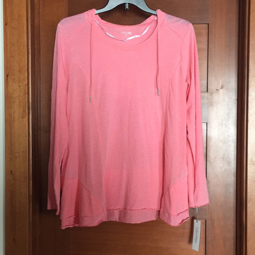 Rosey Pink Calvin Klein loose fitting hoodie